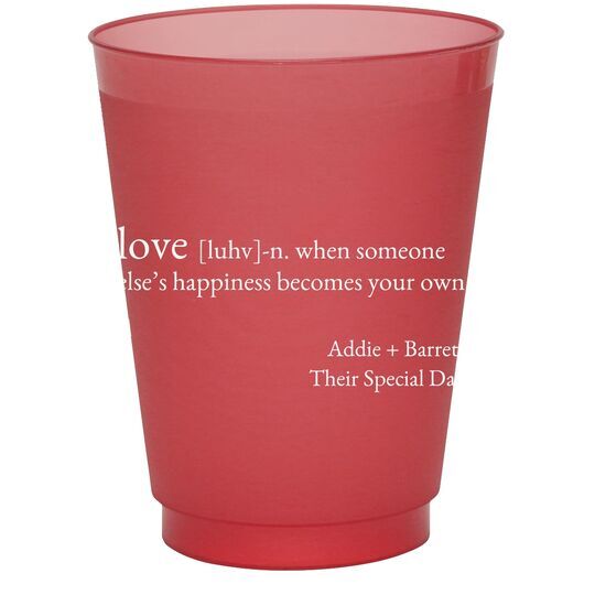 Definition of Love Colored Shatterproof Cups